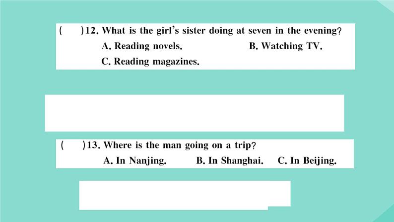 英语外研版七年级上册同步教学课件module 9 people and places 检测卷第7页