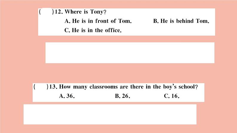 英语外研版七年级上册同步教学课件module 3 my school 检测卷第7页