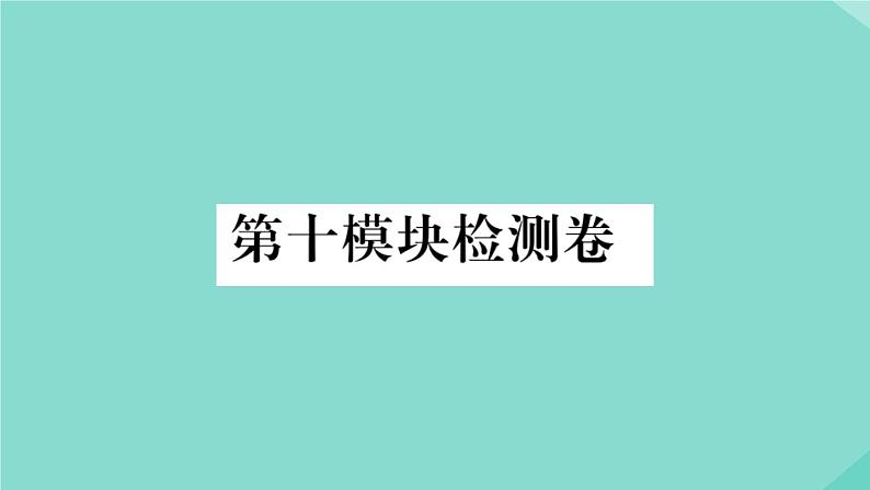 英语外研版七年级上册同步教学课件module 10 spring festival 检测卷第1页