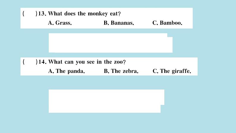 英语外研版七年级上册同步教学课件module 6 a trip to the zoo 检测卷第7页