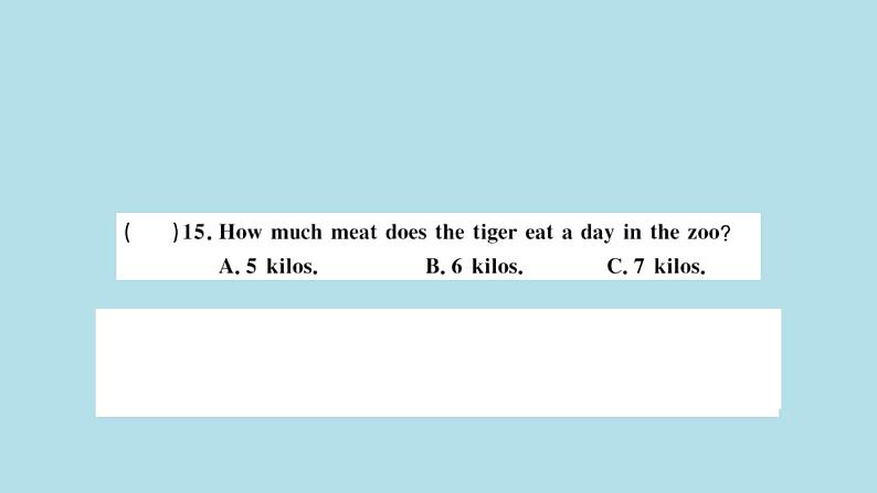 英语外研版七年级上册同步教学课件module 6 a trip to the zoo 检测卷第8页