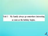 英語(yǔ)外研版九年級(jí)上冊(cè)同步教學(xué)課件module2 public holidays unit1 my family always go some where interesting as soon as the holiday begins習(xí)題
