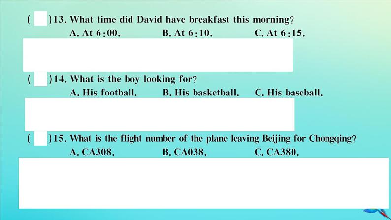 英语外研版九年级上册同步教学课件module4 home alone 检测卷习题05