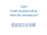 人教新目标九年级英语-Unit 3 Could you please tell me where the restrooms are 全单元知识点解析课件