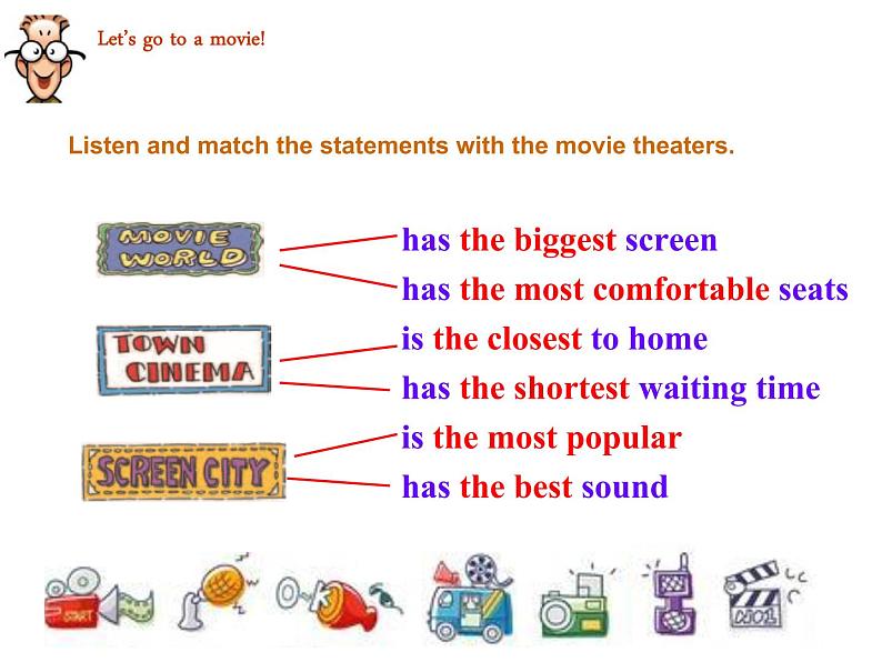 Unit 4 What’s the best movie theater 课件04