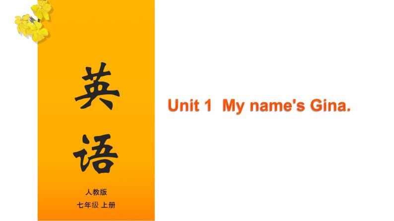 Unit 1 My name's Gina（课件）-2020-2021学年七年级上学期英语单元完美同步梳理（人教版）(共43张PPT)01