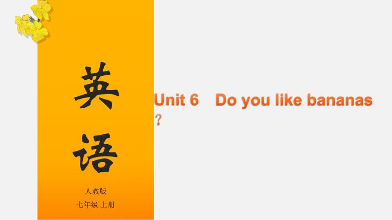 Unit 6 Do you like bananas？（课件）-2020-2021学年七年级上学期英语单元完美同步梳理（人教版）01