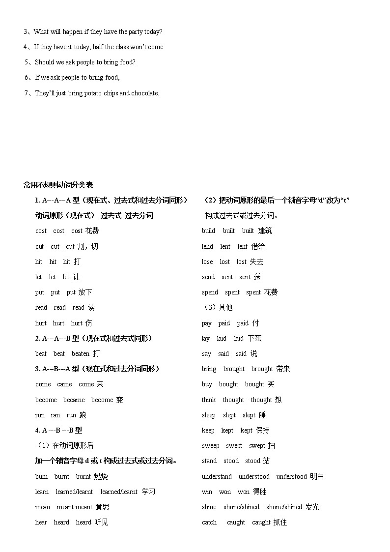 八年级英语上册Unit 10 知识点总结02