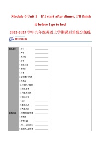 外研版 (新标准)九年级上册Module 6 ProblemsUnit 1 If I start after dinner  I’ll finish it before I go to bed.练习