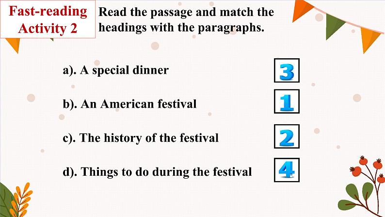 Module 2 Unit 2 We have celebrated the festival since the first pioneers arrived in America.第4页