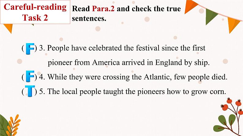 Module 2 Unit 2 We have celebrated the festival since the first pioneers arrived in America.第6页