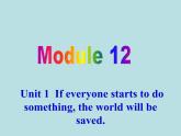 英语外研版九年级上册同步教学课件module 12 unit 1 if everyone starts to do something，the world will be saved