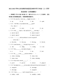 山东省菏泽市成武县育青中学2022-2023学年八年级上学期开学英语试卷（含答案）