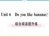 Unit 6 Do you like bananas 综合阅读提升练 习题课件