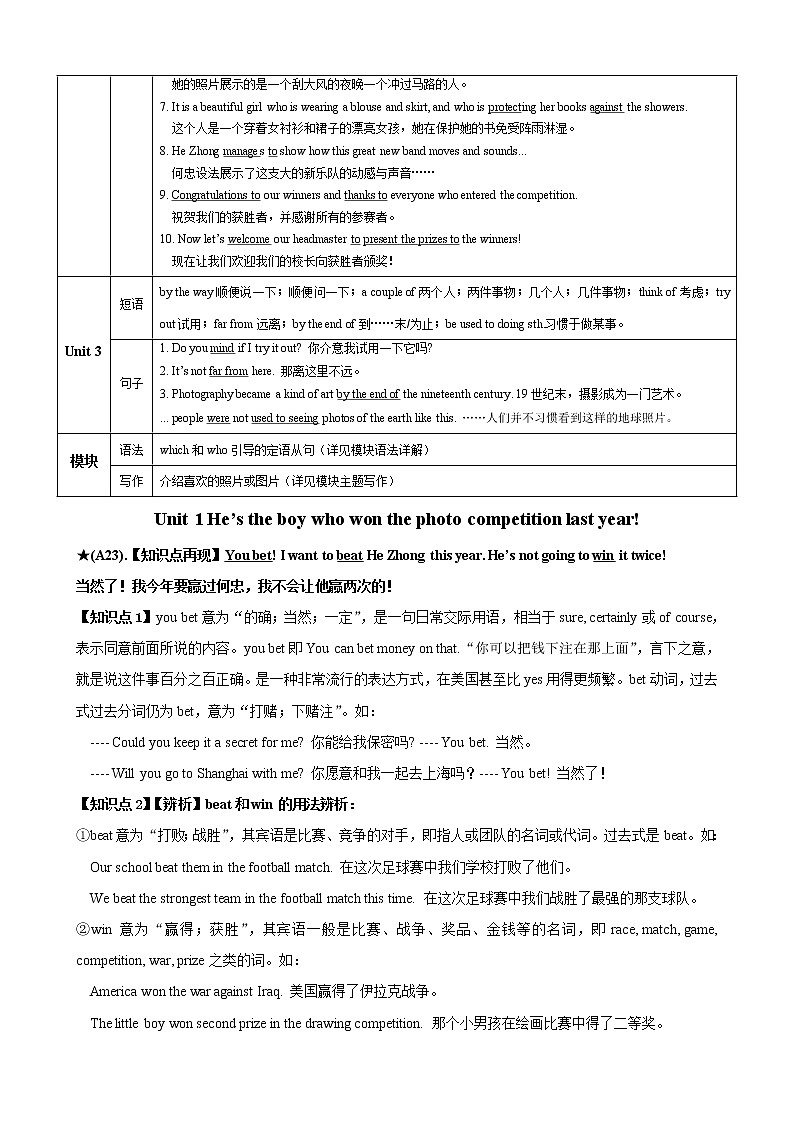 Module 11 Unit 1知识点详解--2022--2023学年外研版九年级英语上册02