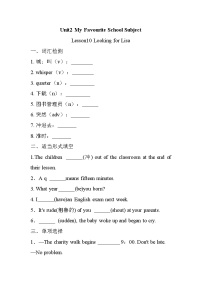 初中英语冀教版八年级上册Unit 2 My Favourite School SubjectLesson 10 Looking for Lisa巩固练习