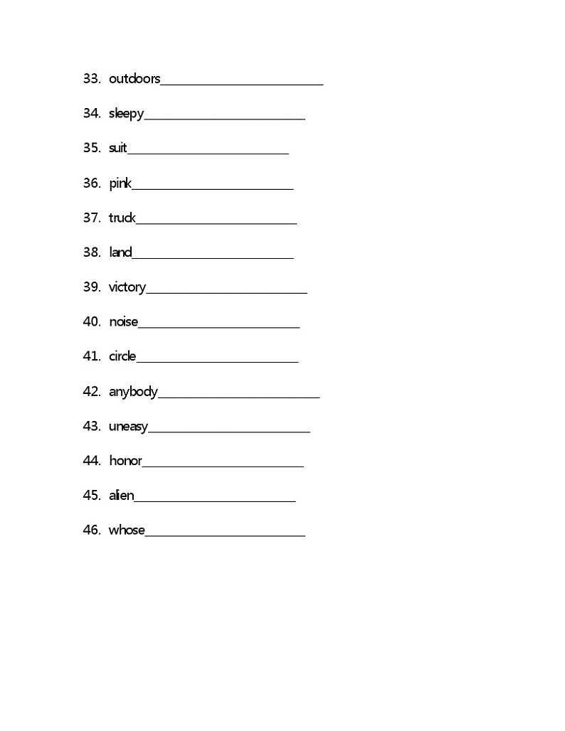 Unit3单词检测 2022-2023学年鲁教版（五四学制）九年级全册英语(含答案)第3页