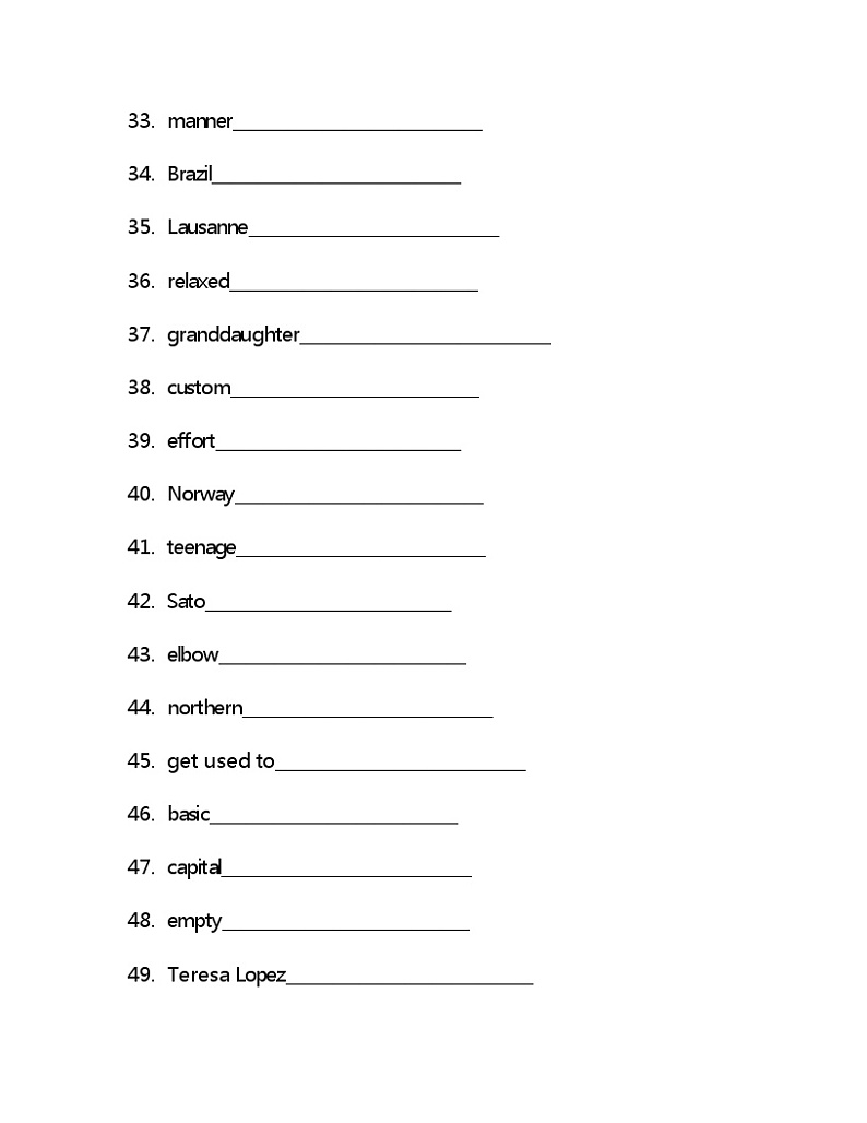 Unit5单词检测 2022-2023学年鲁教版（五四学制）九年级全册英语(含答案)03