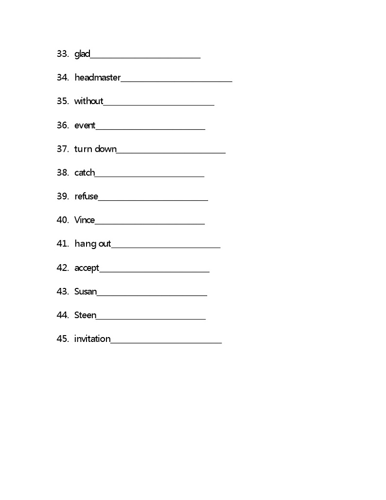 Unit5单词检测2021-2022学年鲁教版（五四学制）七年级下册英语(含答案)03