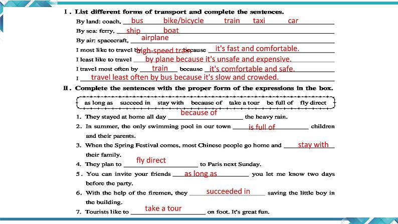 初中英语九下 Module1Unit 1 We toured the city by bus and by taxi Period2 课件02