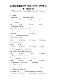 湖北省武汉市武昌区2021-2022学年七年级下学期期末考试素养调研英语试题(含答案)