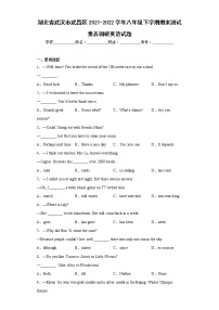湖北省武汉市武昌区2021-2022学年八年级下学期期末测试素养调研英语试题(含答案)