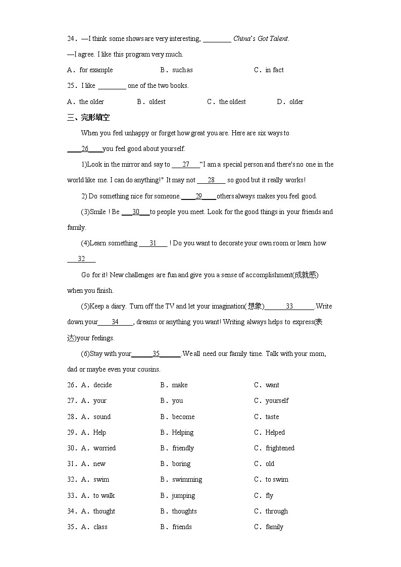 Unit4 SectionB 同步练 2022-2023学年人教版英语八年级上册(含答案)03