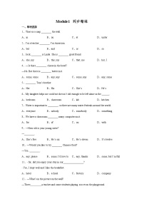 初中外研版 (新标准)Module 1 My classmates综合与测试综合训练题