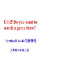 人教新目标七年级英语上册-- Unit5 Do you want to watch a game show SectionB1a-1d课件 +素材