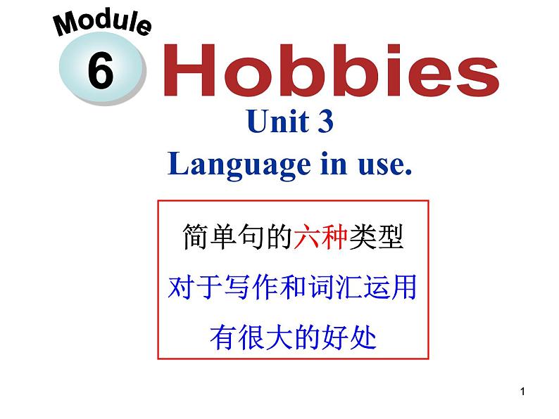 八年级下 Module 6 Hobbies  Unit 3 Language in use 课件01