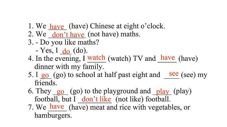 七上Module 5 My school day  Unit 3 Language in use.课件08