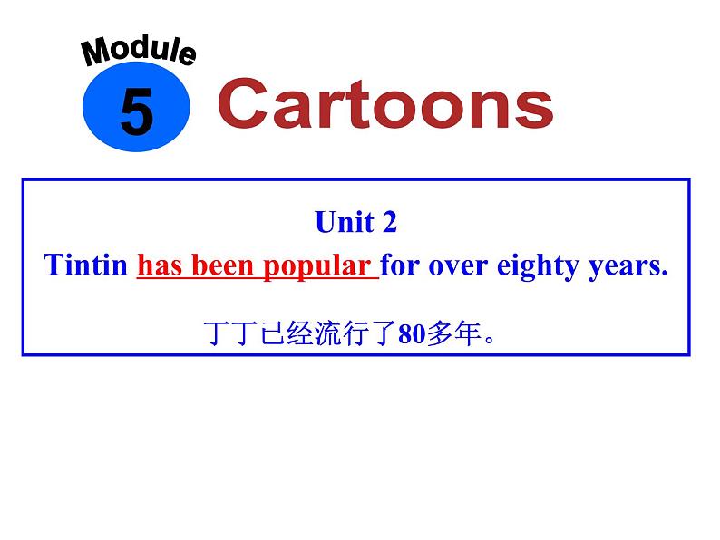 八年级下Module 5 CartoonsUnit 2 Tintin has been popular for over eighty years.课件01