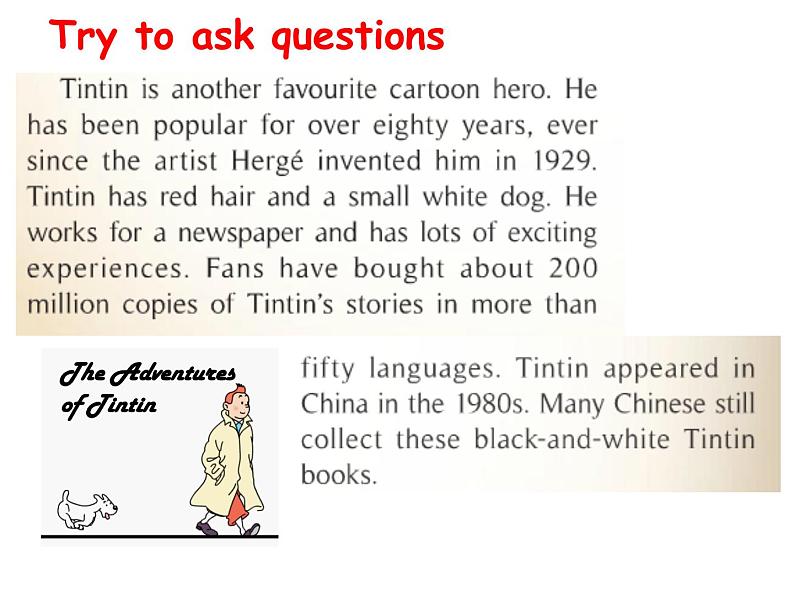 八年级下Module 5 CartoonsUnit 2 Tintin has been popular for over eighty years.课件08