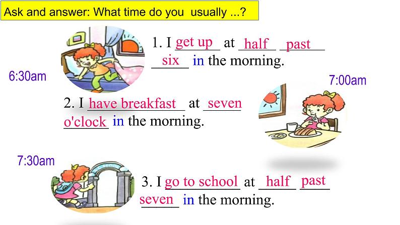 七上Module 5 My school day  Unit 2 We start work at nine o'clock.课件03