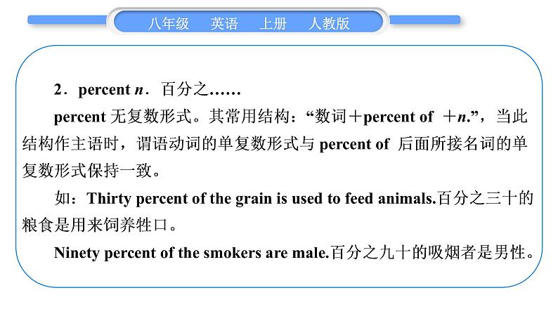 人教版八年级英语上Unit 2　How often do you exercise第4课时　Section B (2a－2e)习题课件第3页