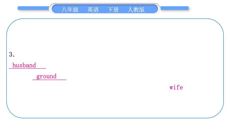 人教版八年级英语下Unit  6　An old man tried to move the mountains when the rainstorm came 第4课时　Section B(2a－3b)习题课件08