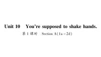 初中人教新目标 (Go for it) 版Unit 10 You’re supposed to shake hands.Section A习题课件ppt