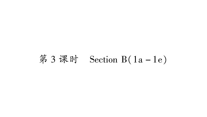 人教版九年级英语下Unit 14 I remember meeting all of you in Grade 7第3课时 Section B(1a-1e) 习题课件第1页