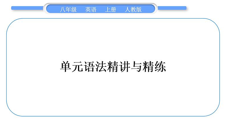 人教版八年级英语上Unit 7　Will people have robots单元语法精讲与精练习题课件第1页