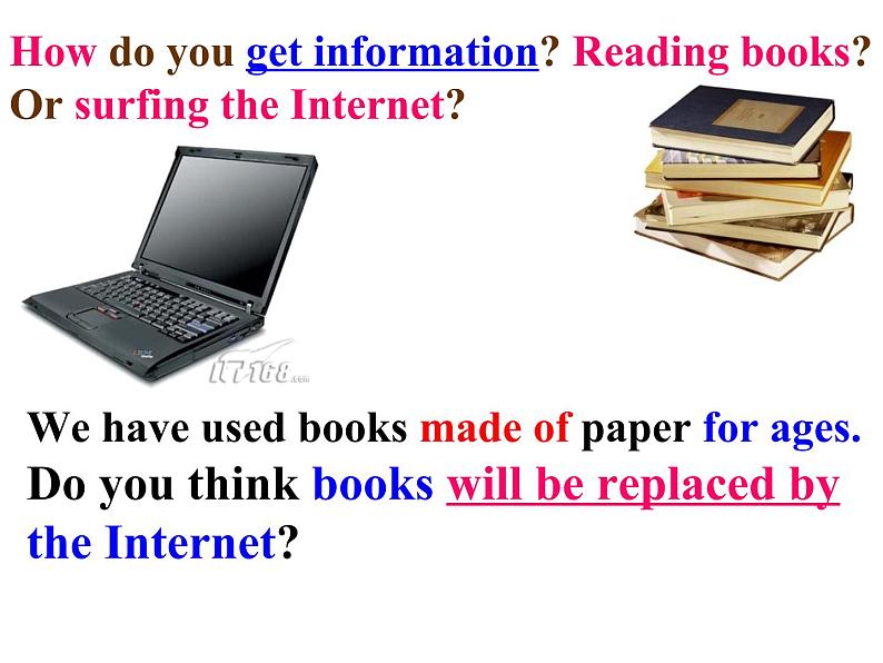 Module 9 Great inventions Unit 2 Will books be replaced by the Internet 课件第2页