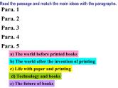 Module 9 Great inventions Unit 2 Will books be replaced by the Internet 课件