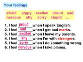 Module 1 Feelings and impressions Unit 2 I feel nervous when I speak Chinese 课件