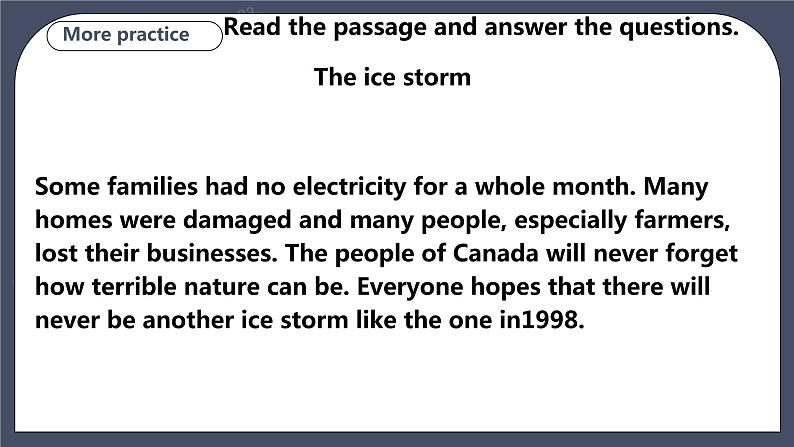 牛津深圳版 九下Module 2 Unit 4 Natural disasters Period 4 More_practice & Culture corner课件+教案+导学案08