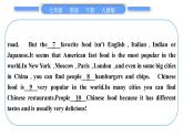 人教版七年级英语下Unit 10Section A　阅读能力提升习题课件