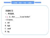 人教版七年級英語下Unit12SelfCheck　重難點突破習(xí)題課件