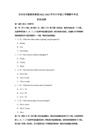 湖南省长沙市长郡教育集团2022-2023学年八年级上学期期中考试英语试题(含答案)