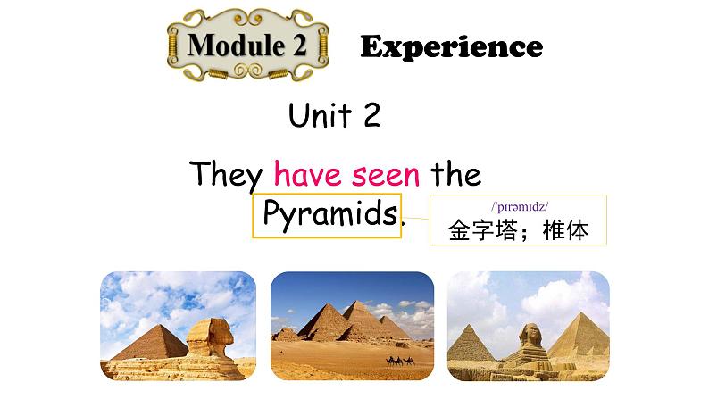 八年级下  Module 2 Experiences  Unit 2 They have seen the Pyramids.课件02