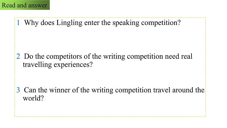 八年级下Module 2 Experiences Unit 1 I 've also entered lots of speaking competitions 课件第7页