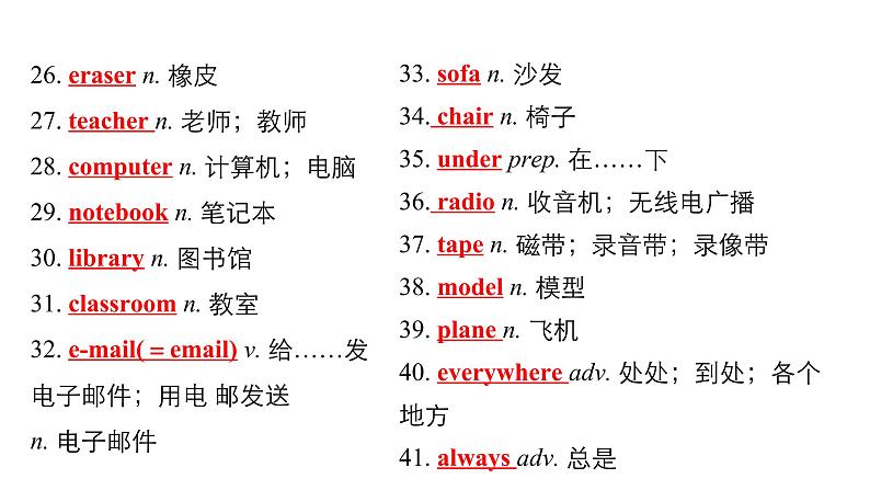 中考英语复习第1讲七上Units1_4(含StarterUnits)精讲课件第3页