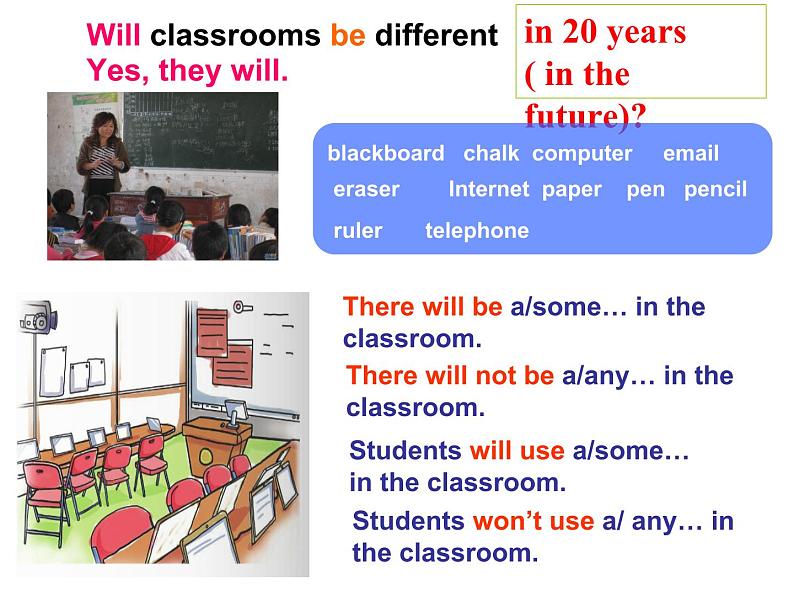 七年级下册Module 4 Life in the futureUnit 1 Everyone will study at home课件05